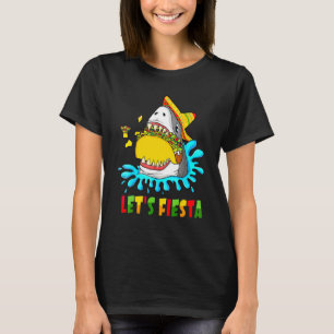 Camiseta Cute Shark Come Taco Vamos Fiesta Cinco Mexicanos 