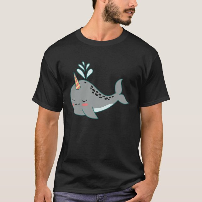 Camiseta cute shark sharks funny baby swimming (Frente)