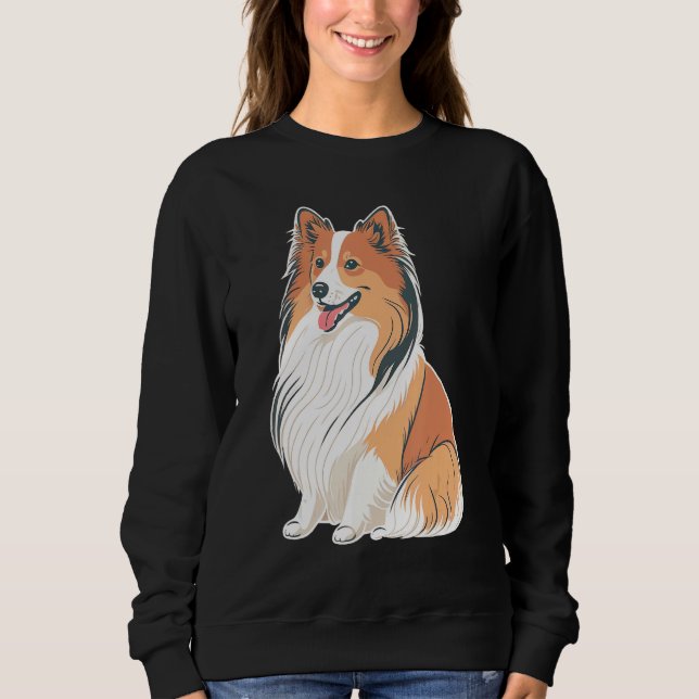 Camiseta Cute Shetland Sheepdog Dog on Sheltie (Frente)