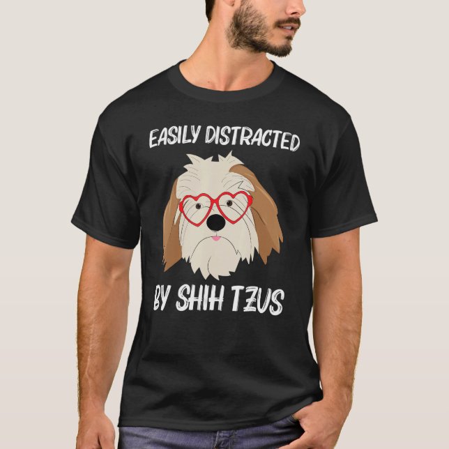 Camiseta Cute Shih Tzu For Men Women Toy Doggie Breed (Frente)