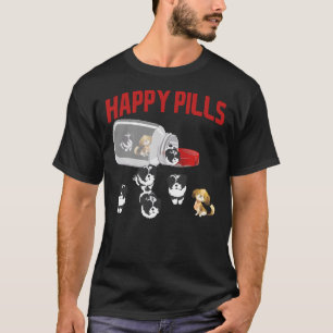 Camiseta Cute Shih Tzu Happy Pills Pílula Produto Proprietá