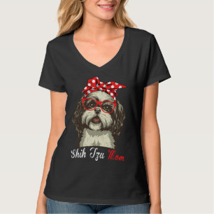 Camiseta Cute Shih Tzu Mãe Para Mulheres Homens Shih Tzu Do