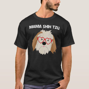 Camiseta Cute Shih Tzu Para Mulheres Mãe Brinquedo Cãozinho