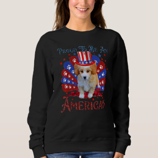 Camiseta Cute Shipoo American Flag Feliz 4 De Julho