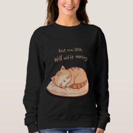 Camiseta Cute Sleeping Cat Shirt – Relaxing New Year Gift 
