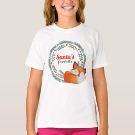 Camiseta Cute Sleeping Fox Christmas