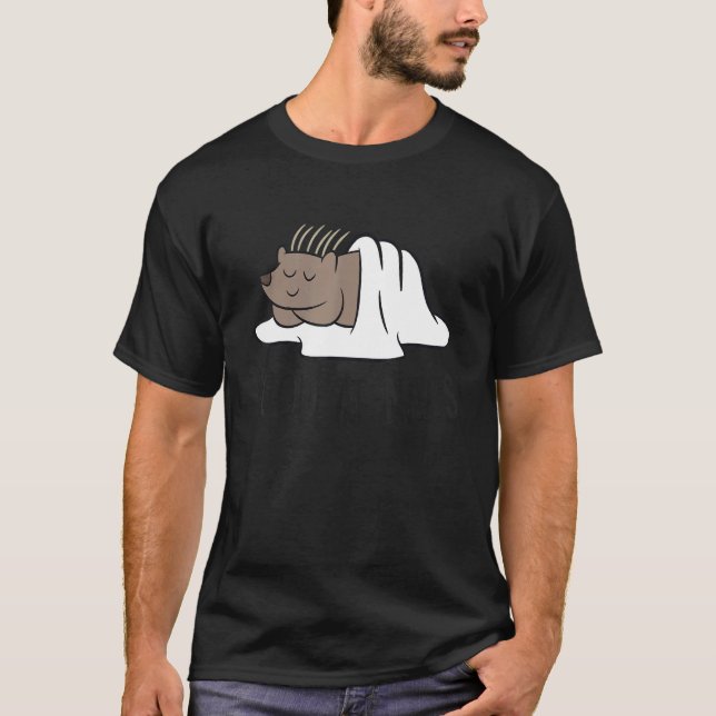 Camiseta Cute Sleeping Porcupine Good At Naps  Porcupine (Frente)