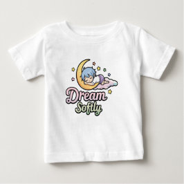 Camiseta Cute Sleepy Moon Illustration with Quote