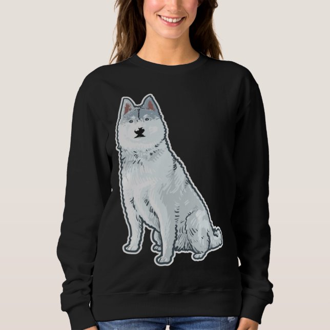 Camiseta Cute Sleigh Dog Siberian Husky (Frente)