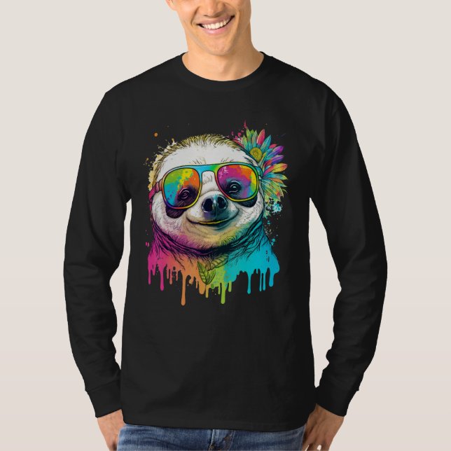 Camiseta Cute Sloth  Animal on Sloth 3 (Frente)