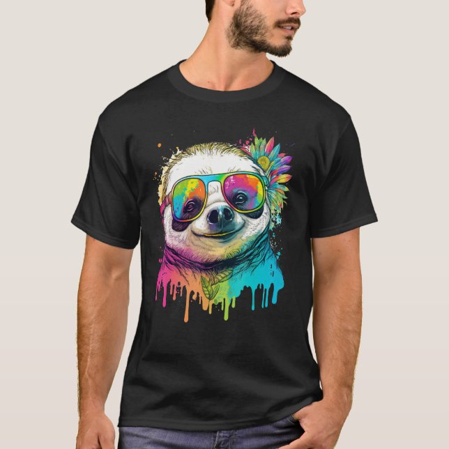 Camiseta Cute Sloth  Animal on Sloth 3 (Frente)