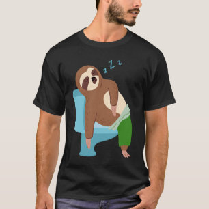 Camiseta Cute Sloth Banheira Água Transborda