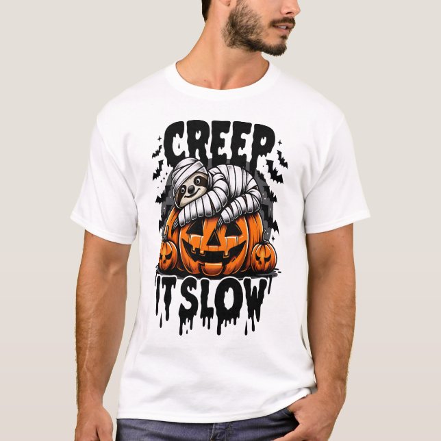 Camiseta Cute Sloth Happy Halloween (Frente)