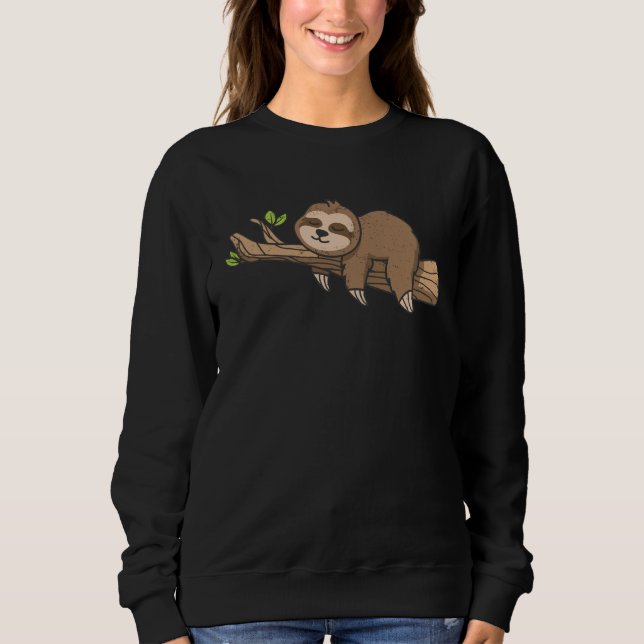 Camiseta Cute Sloth Sleeping Lazy Sloths Owner Animal  Grap (Frente)