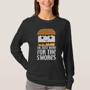 Camiseta Cute Smores Fogueira de Acampamento Estou Aqui Som