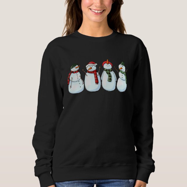 Camiseta Cute Snowman Christmas Womens Cute For Besties Fri (Frente)