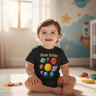 Camiseta Cute Solar System Cartoon Planets