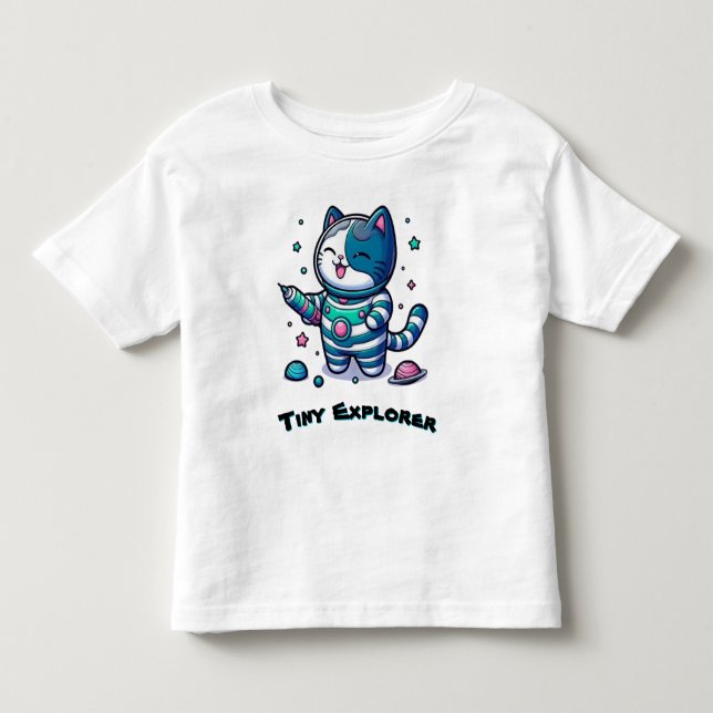Camiseta 🚀 Cute Space Cat Astronaut 🐱  (Frente)