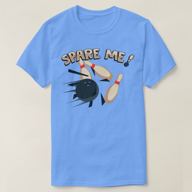 Camiseta Cute Spare Me Pin Bowler Boliche (Frente do Design)