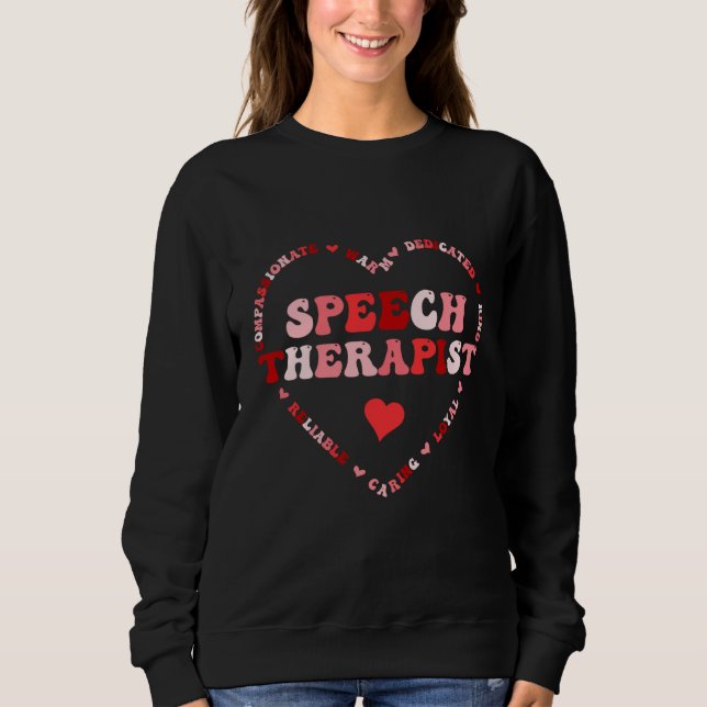 Camiseta Cute Speech Therapist Valentines Day Heart (Frente)