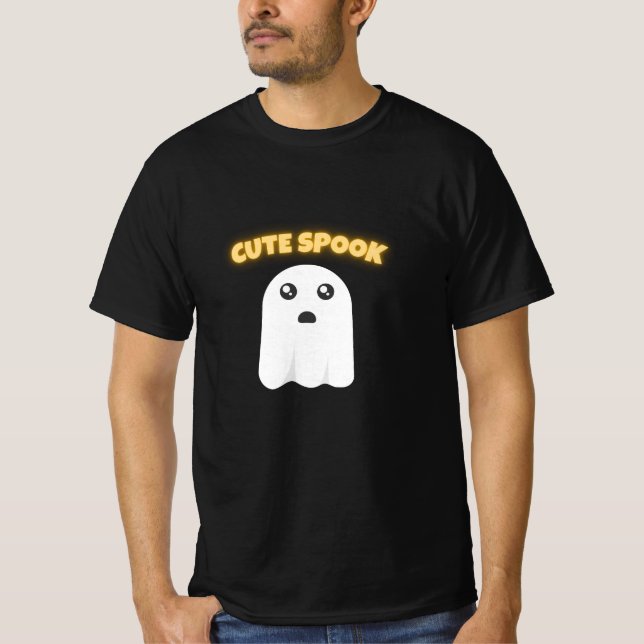 Camiseta Cute Spook | Fantasma Kawaii Minimalista  (Frente)