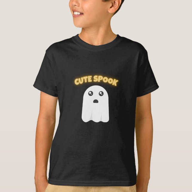 Camiseta Cute Spook | Fantasma Kawaii Minimalista  (Frente)