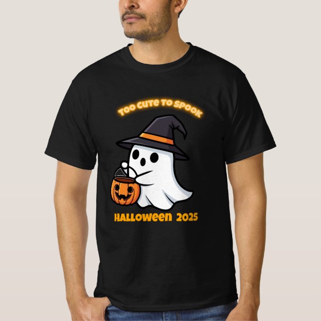 Camiseta Cute Spook | Fantasma Kawaii Minimalista  (Frente)