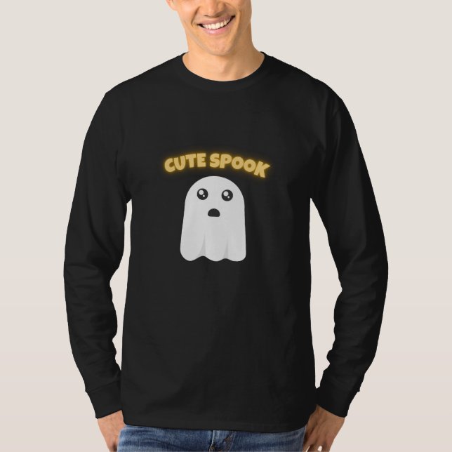 Camiseta Cute Spook | Fantasma Kawaii Minimalista  (Frente)