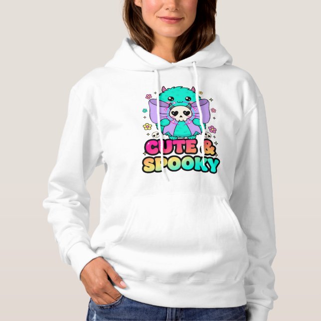 Camiseta Cute & Spooky Hoodie – Halloween Monster Costume (Frente)