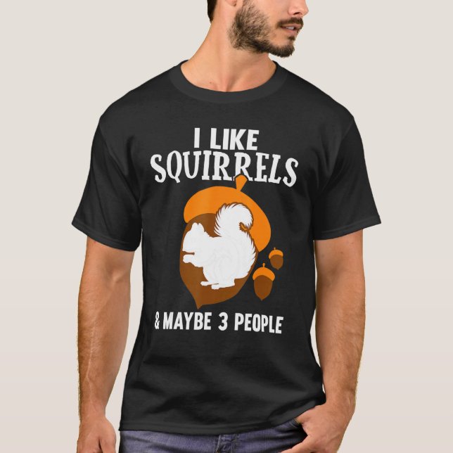 Camiseta Cute Squirrel Kids Boys Girls Funny Animal Squirre (Frente)