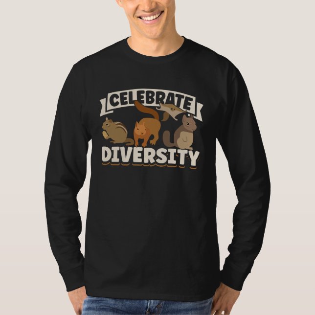 Camiseta Cute Squirrel Rodent  Celebrate Diversity (Frente)