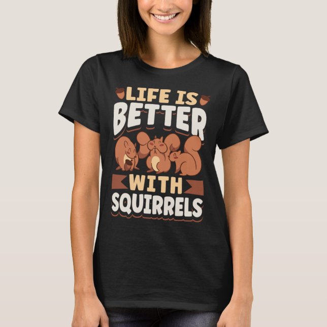 Camiseta Cute Squirrel Rodent   With Squirrels (Frente)