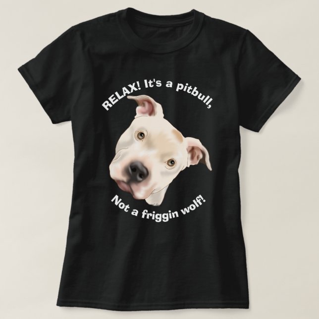 Camiseta Cute Staffordshire Terrier Pitbull Puppy (Frente do Design)