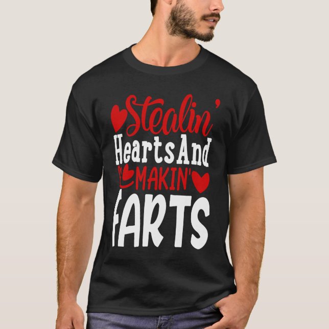 Camiseta Cute Stealing Hearts Valentine Valentines Day Roma (Frente)