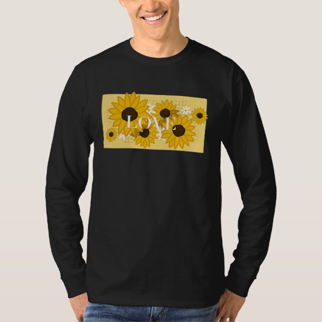 Camiseta Cute Sunflower Saying Love (Frente)