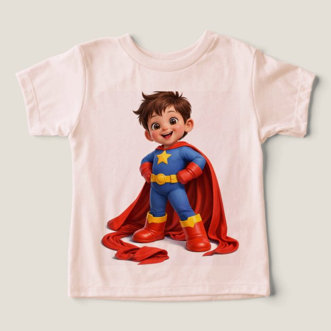 Camiseta Cute Superhero Toddler Birthday Shirt (Design frontal)