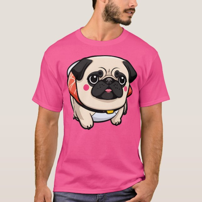 Camiseta Cute Sushi Pug (Frente)