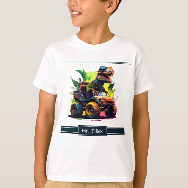 Camiseta Cute T-Rex Monster Monster Dinossaur Kids (Frente)