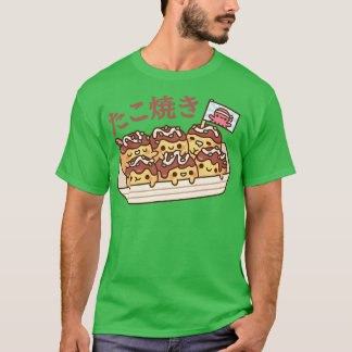 Camiseta Cute Takoyaki Octopus Balls Japonês Street Comida
