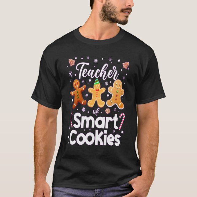 Camiseta Cute Teacher Of Smart Cookies Funny Teacher (Frente)