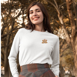 Camiseta Cute Teddy Bear Couple in Love – Embroidered Style