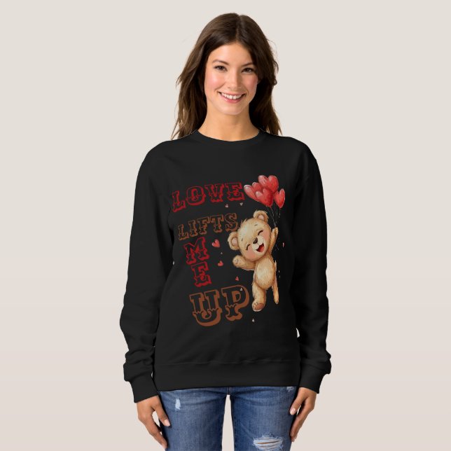 Camiseta Cute Teddy Bear Love Hearts (Frente Completa)