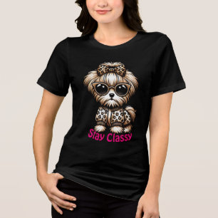 Camiseta Cute Terrier Yorkshire Puppy 'Keep Classy' Persona