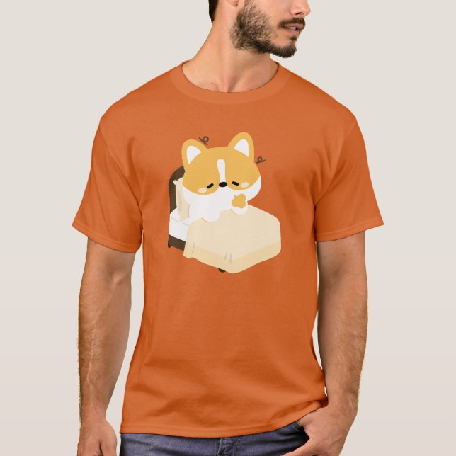 Camiseta Cute Tired Corgi (Frente)