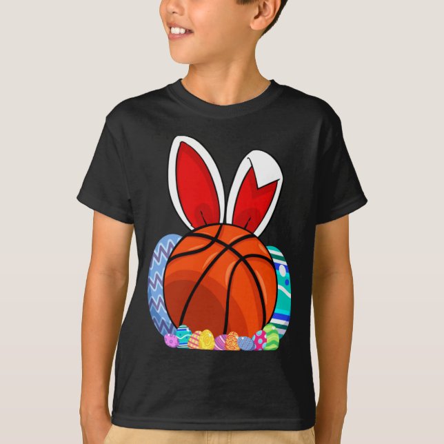 Camiseta Cute To Basketball Easter Egg Bunny (Frente)