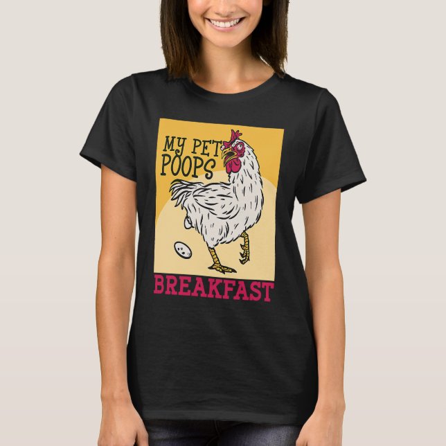 Camiseta Cute toddler chicken butt my pet poops breakfast c (Frente)