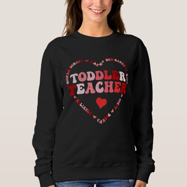 Camiseta Cute Toddler Teacher Assistant Valentines Day Hear (Frente)