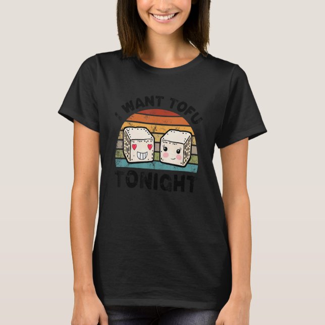 Camiseta Cute Tofu Vegan - Vegetariano De Dieta Sem Comida  (Frente)