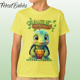 Camiseta Cute Tortoise Box Turtle Animal Character Yellow🐢