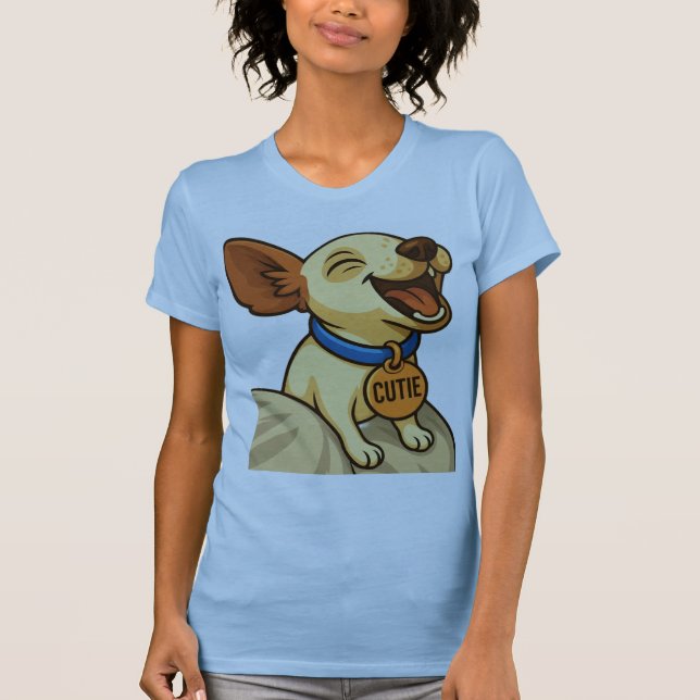 Camiseta Cute Toy Fox Terrier Yawning (Frente)